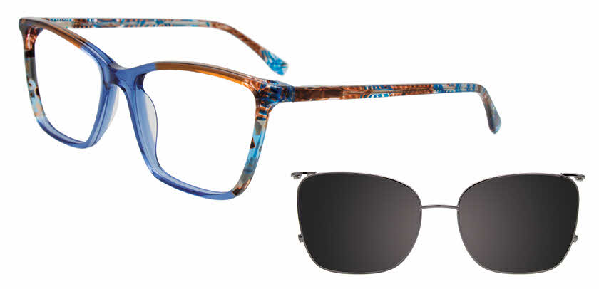 Takumi TK1303 With Magnetic Clip-On Lens Women's Eyeglasses in Brown
