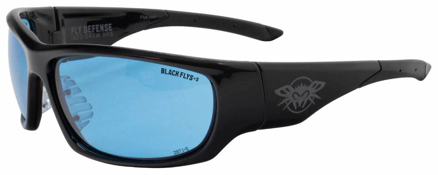 Visit Sunglasses Black Flys Fly Defense INDO-GROW HPS Image 1