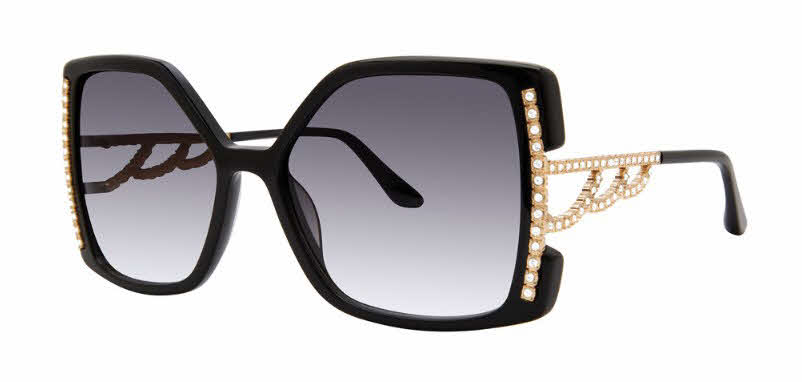 Caviar Women’s Gold Frame Black Lens Sunglasses Caviar 5619 Sunglasses | FramesDirect.com main image 4