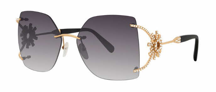 Caviar Women’s Gold Frame Black Lens Sunglasses Caviar 5619 Sunglasses | FramesDirect.com main image 2