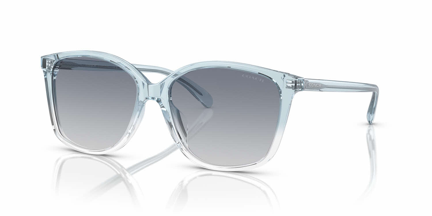 Women\'s Coach transparent blue sunglasses Coach HC8439U CBZ52 - Rectangle Transparent Light Blue Frame  main image 4