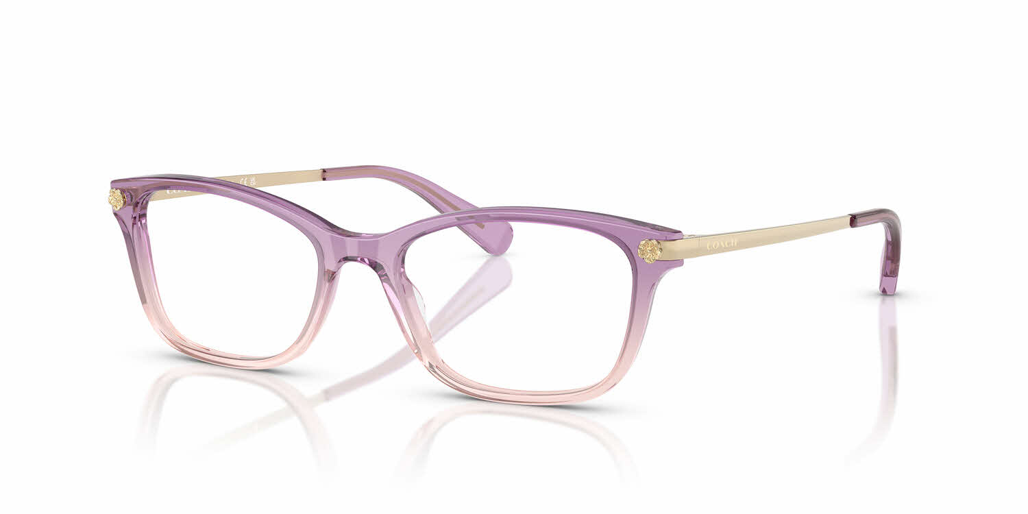 Coach‎ HC6142 Glasses Womens Violet Glitter Gradient 51mm Eyeglasses Frames 5554 Coach HC6142 Eyeglasses | LensCrafters main image 3
