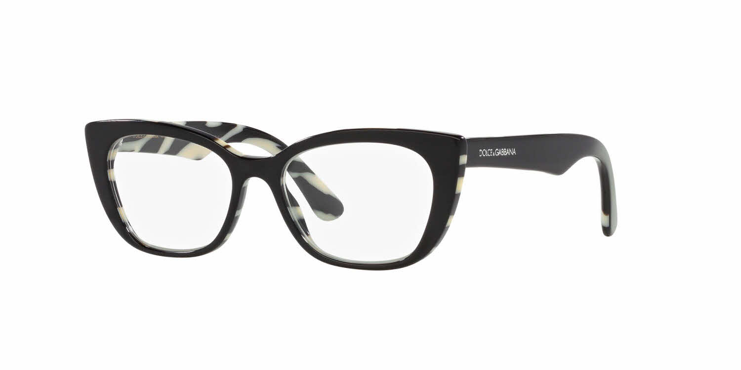 Dolce & Gabbana Kids DX3357 Eyeglasses, In Black On Zebra