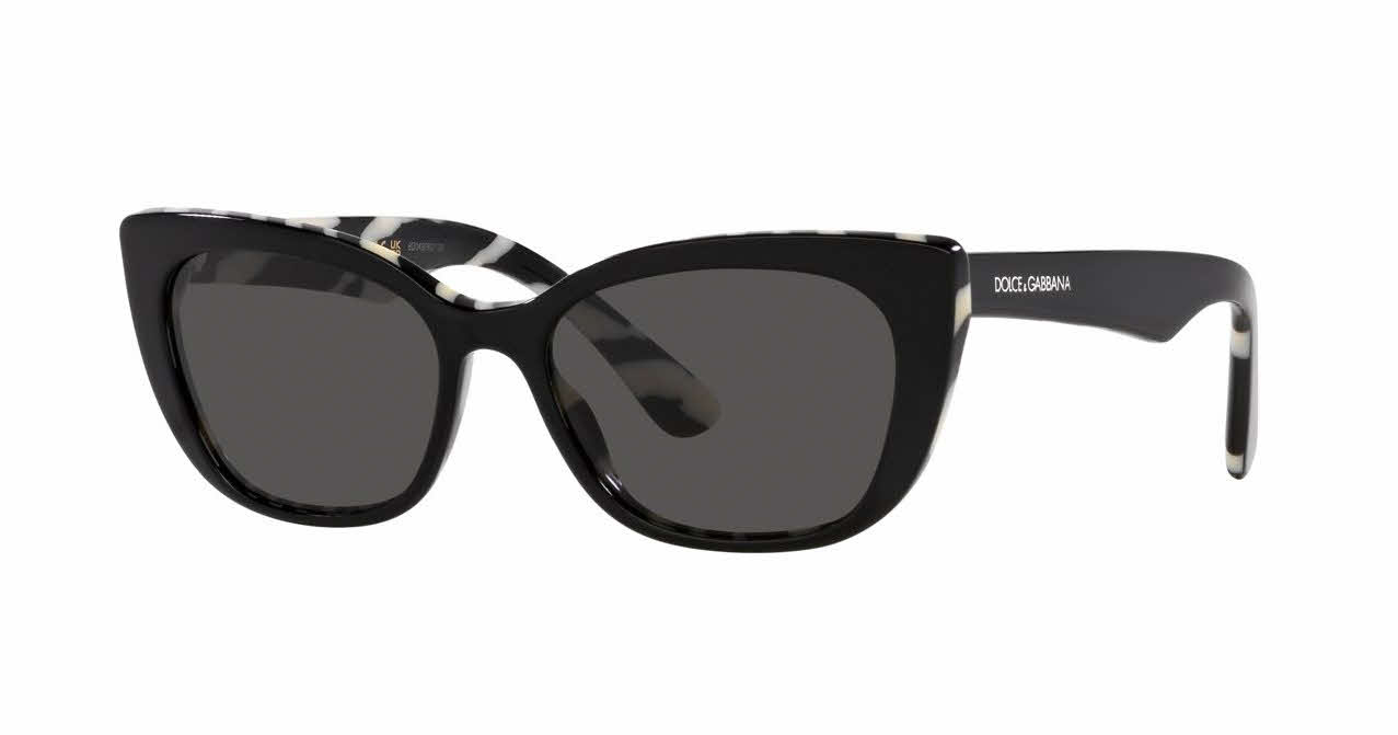 Dolce & Gabbana Kids DX4427 Sunglasses, In Black-On-Zebra / Dark-Grey