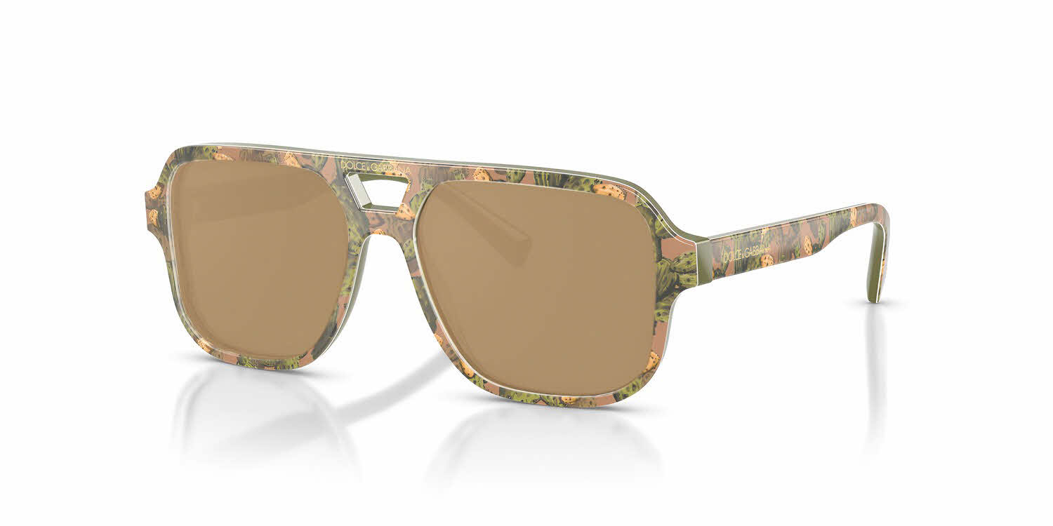 Dolce & Gabbana Kids DX4003 Print Green Figs (3488/2) Prescription Sunglasses - Image 1