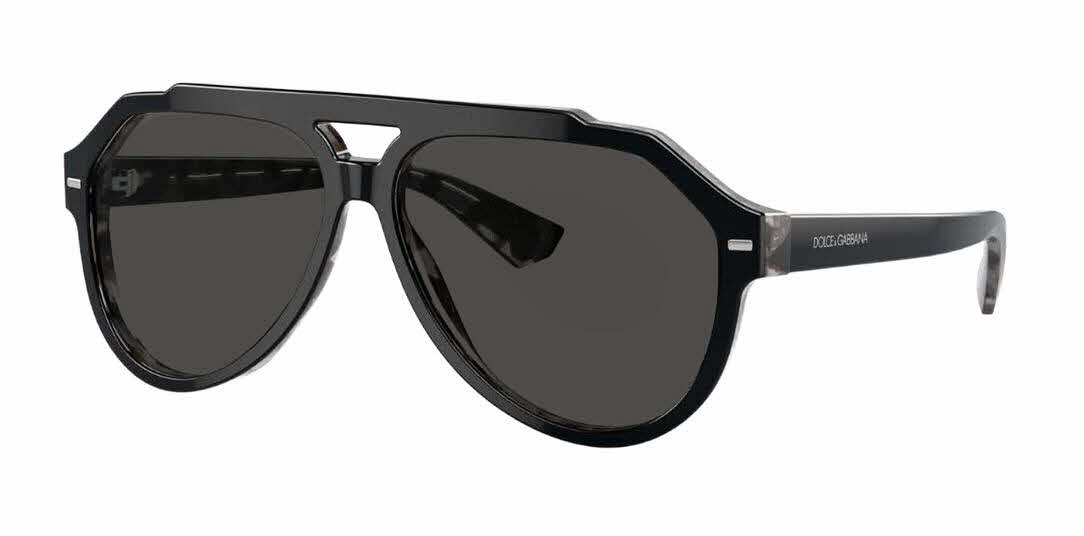 Dolce & Gabbana DG4452 Black On Grey Havana (340387) Prescription Sunglasses - Image 1