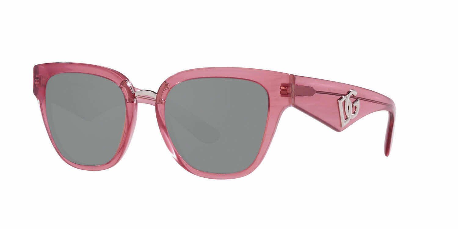 Dolce & Gabbana DG4437 Women's Prescription Sunglasses, In Fleur Pink