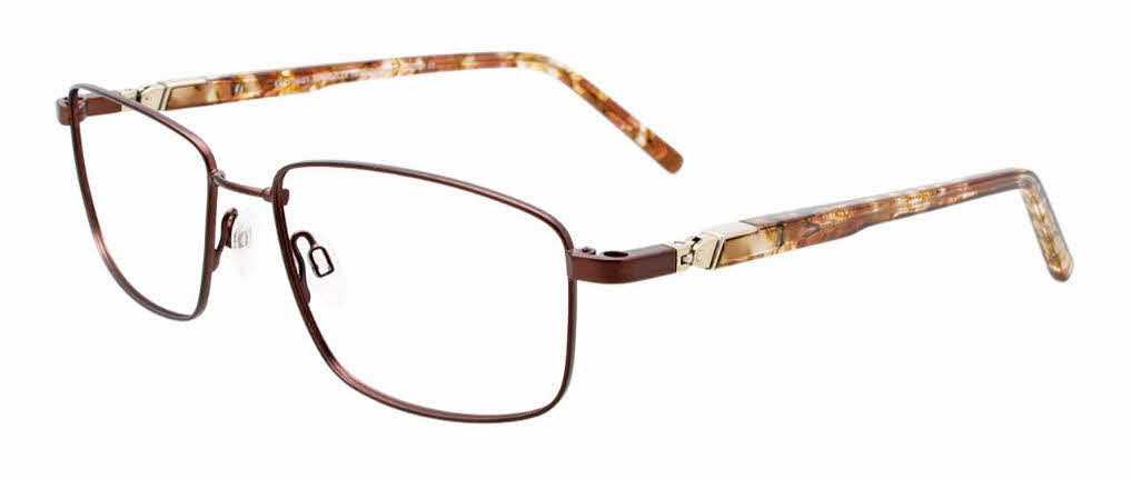 Easytwist N Clip CT271 With Magnetic Clip-On Lens Men's Eyeglasses In Brown