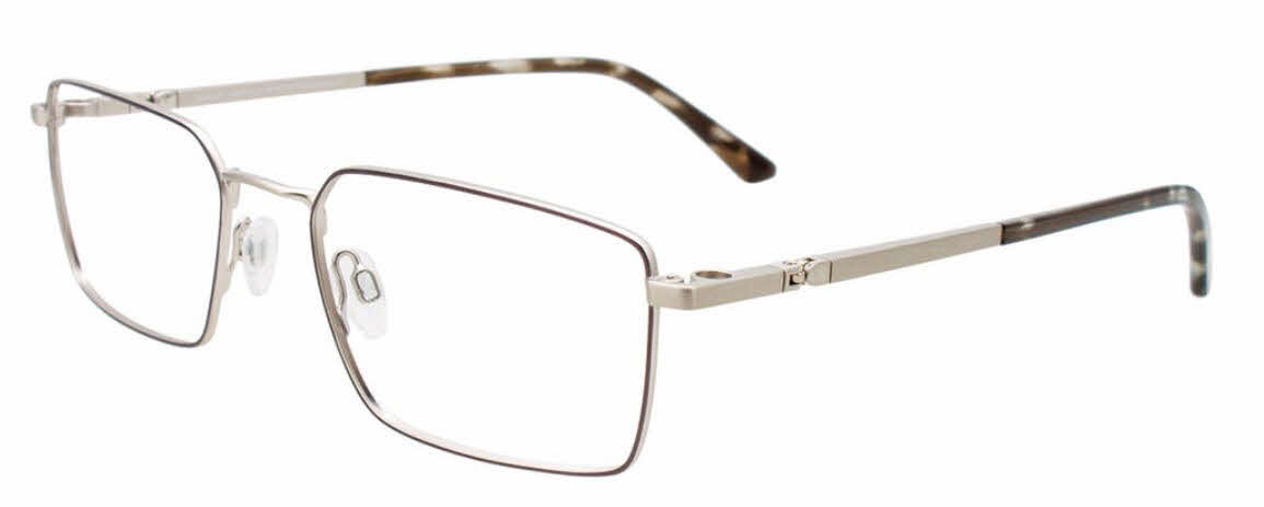 EasyClip EC645 With Magnetic Clip-On Lens Men's Eyeglasses in Silver