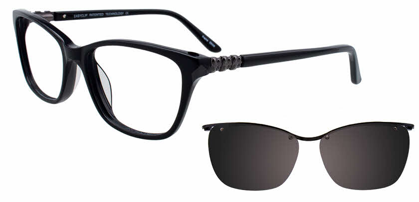 Visit Eyeglasses EasyClip EC404 With Magnetic Clip-On Lens Image 1