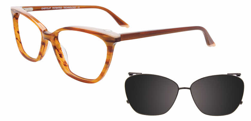 Visit Eyeglasses EasyClip EC511 With Magnetic Clip-On Lens Image 1