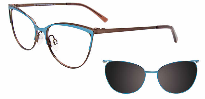 Visit Eyeglasses EasyClip EC515 With Magnetic Clip-On Lens Image 1