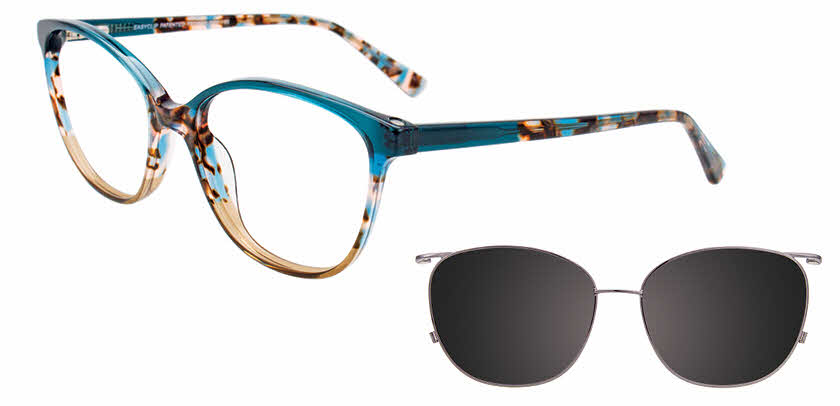 Visit Eyeglasses EasyClip EC518 With Magnetic Clip-On Lens Image 1