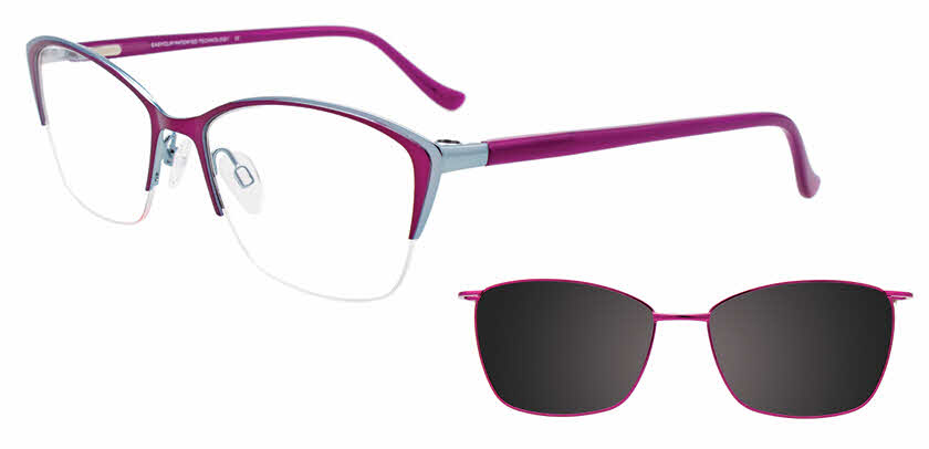 Visit Eyeglasses EasyClip EC533 With Magnetic Clip-On Lens Image 1