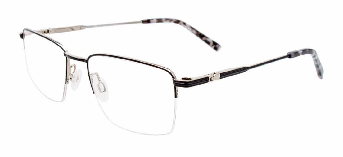 EasyClip EC560 With Magnetic Clip-On Lens Men's Eyeglasses In Black