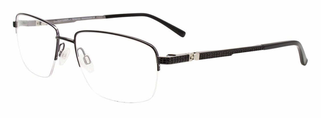 EasyClip EC567 With Magnetic Clip-On Lens Men's Eyeglasses In Black