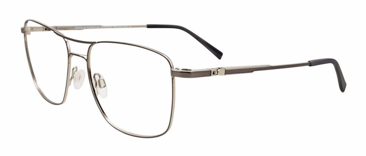 EasyClip EC579 With Magnetic Clip-On Lens Men's Eyeglasses In Grey