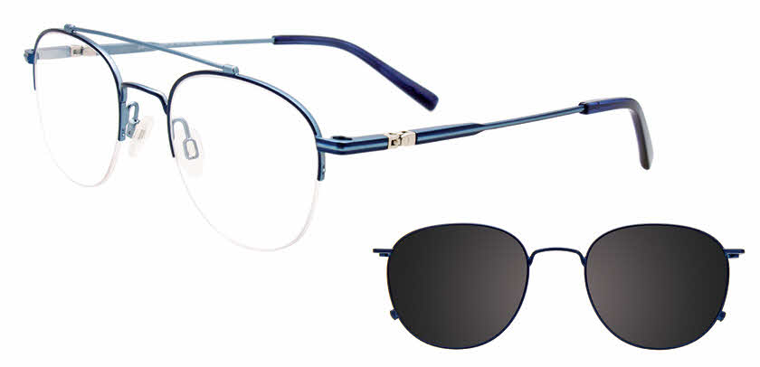 Visit Eyeglasses EasyClip EC594 with Magnetic Clip On Lens Image 1