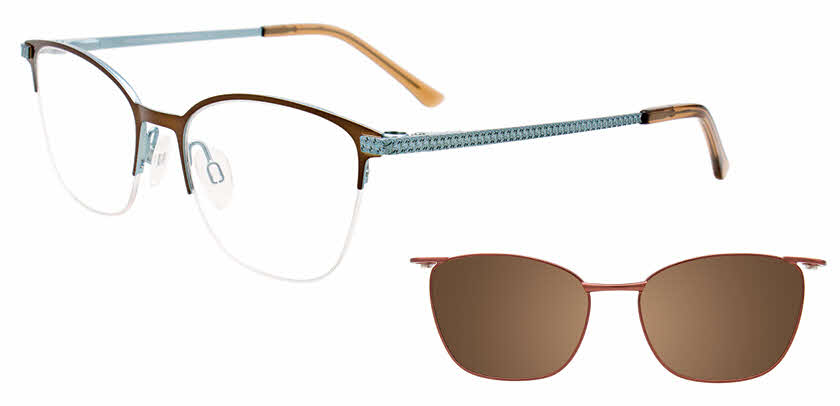 Visit Eyeglasses EasyClip EC605 with Magnetic Clip-On Lens Image 1