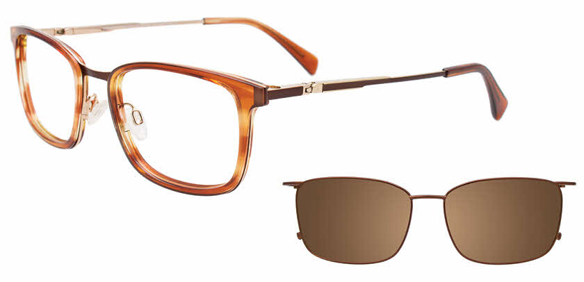 Visit Eyeglasses EasyClip EC617 with Magnetic Clip On Lens Image 1
