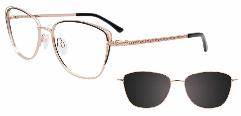 Visit Eyeglasses EasyClip EC619 with Magnetic Clip-On Lens Image 1