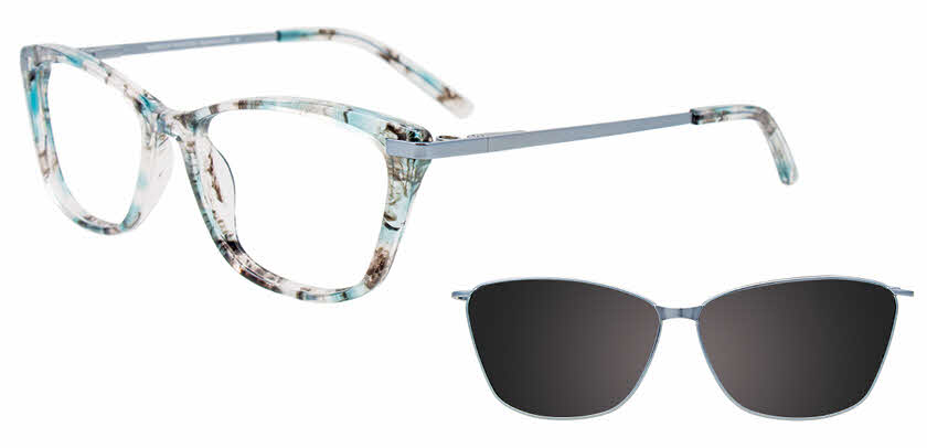 Visit Eyeglasses EasyClip EC628 with Magnetic Clip-On Lens Image 1