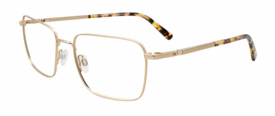 EasyClip EC639 with Magnetic Clip On Lens Men's Eyeglasses in Gold