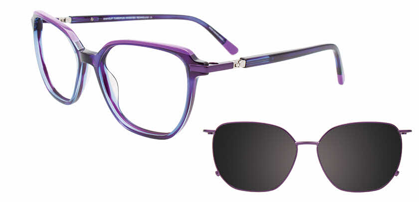 Visit Eyeglasses EasyClip EC669 with Magnetic Clip On Lens Image 1