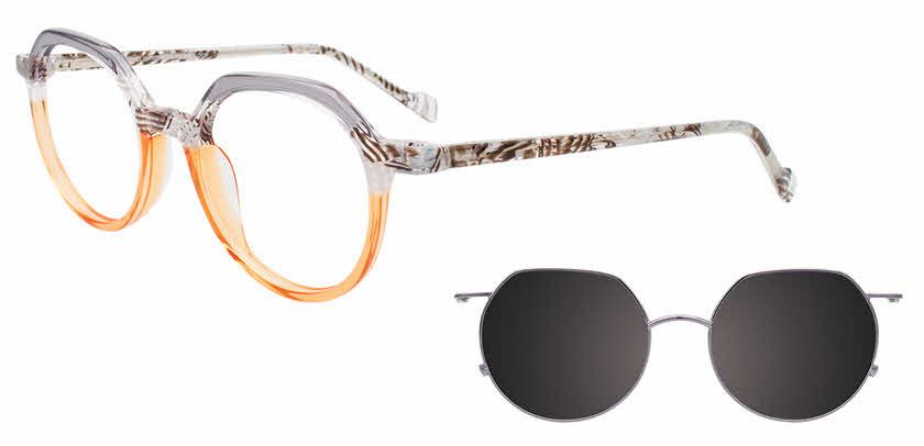 EasyClip EC679 With Magnetic Clip-On Lens Eyeglasses in Grey 150$