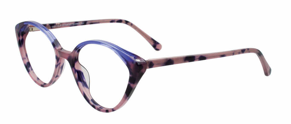 EasyClip EC688 With Magnetic Clip-On Lens Women's Eyeglasses in Blue