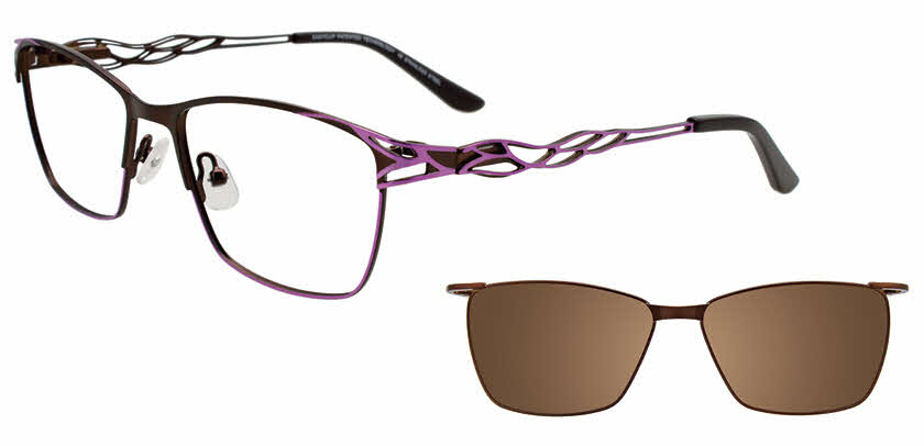 Visit Eyeglasses EasyClip EC703 with Magnetic Clip On Lens Image 1