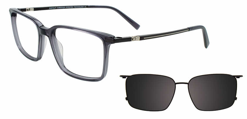 EasyClip EC720 With Magnetic Clip-On Lens Mens Eyeglasses in Grey 150$