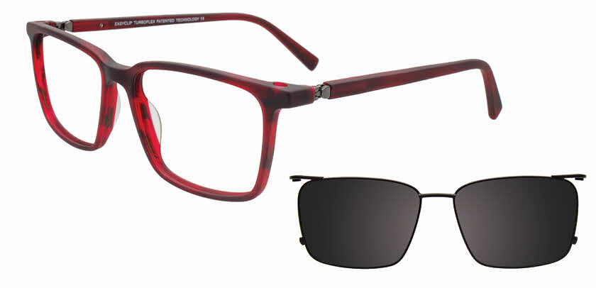 Visit Eyeglasses EasyClip EC721 with Magnetic Clip On Lens Image 1