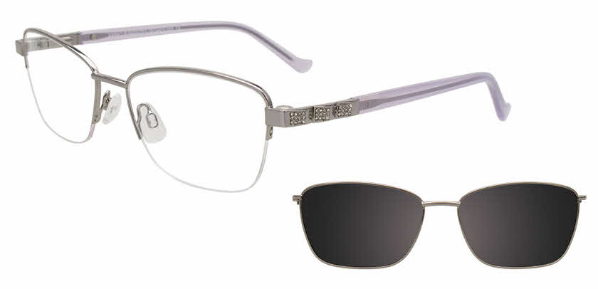 Visit Eyeglasses EasyClip EC724 with Magnetic Clip On Lens Image 1