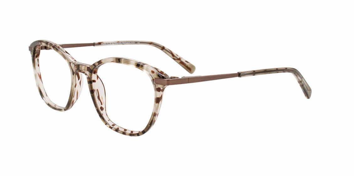 EasyClip EC736 with Magnetic Clip On Lens Women's Eyeglasses in Brown