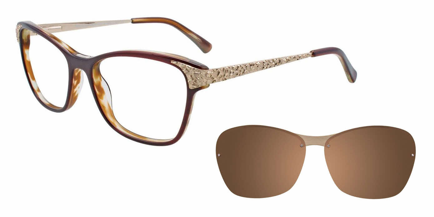 Visit Eyeglasses EasyClip EC376 With Magnetic Clip-On Lens Image 1