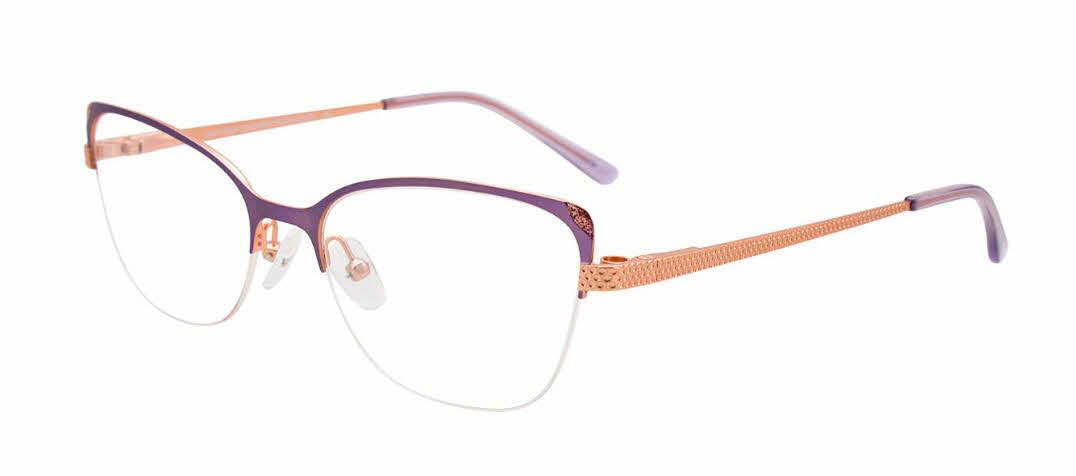 EasyClip EC539 With Magnetic Clip-On Lens Women's Eyeglasses In Purple