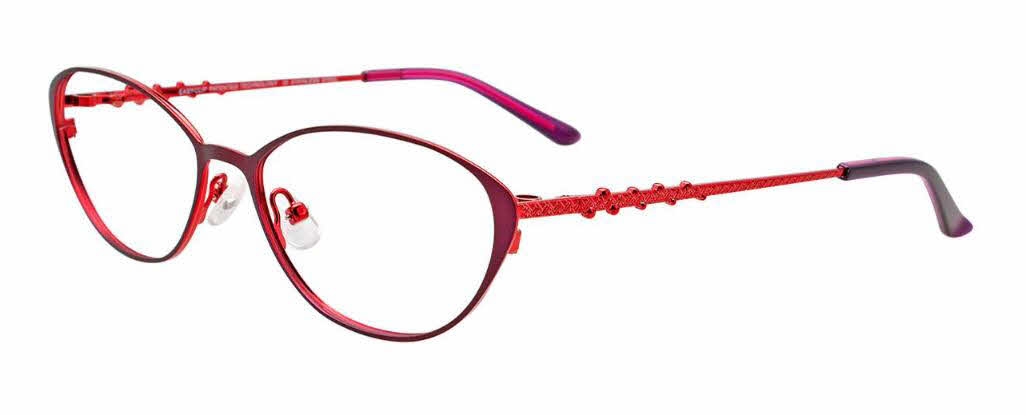 EasyClip EC540 With Magnetic Clip-On Lens Women's Eyeglasses In Red