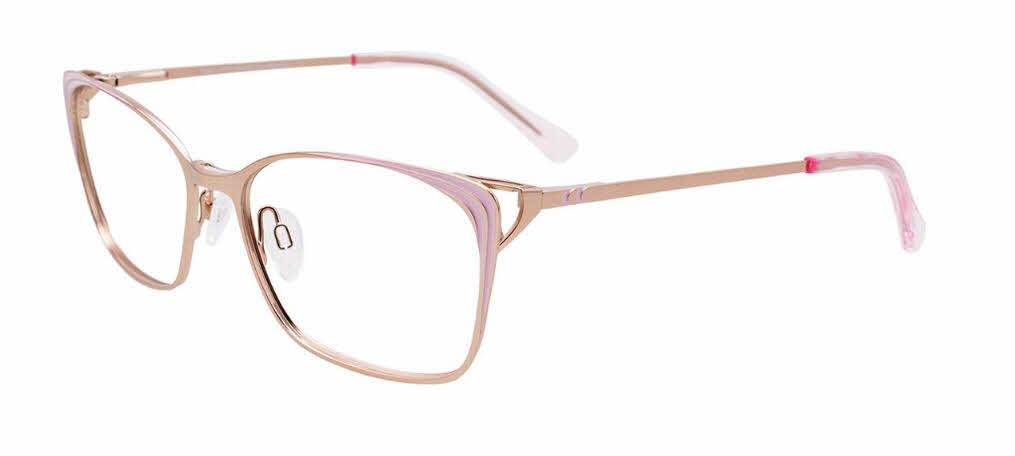 EasyClip EC545 With Magnetic Clip-On Lens Women's Eyeglasses In Gold