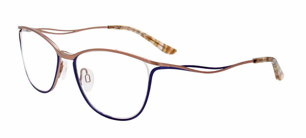 EasyClip EC546 With Magnetic Clip-On Lens Women's Eyeglasses In Brown