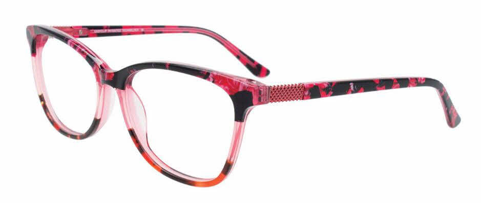 EasyClip EC563 With Magnetic Clip-On Lens Women's Eyeglasses In Black