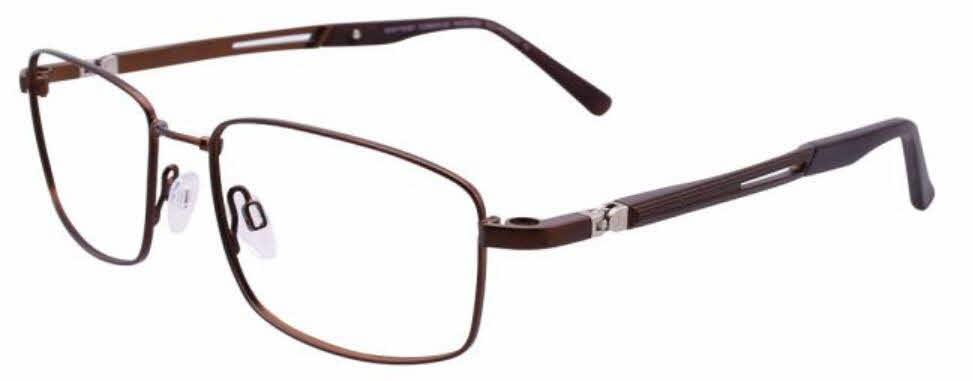 Easytwist N Clip CT238 With Magnetic Clip-On Lens Men's Eyeglasses In Brown