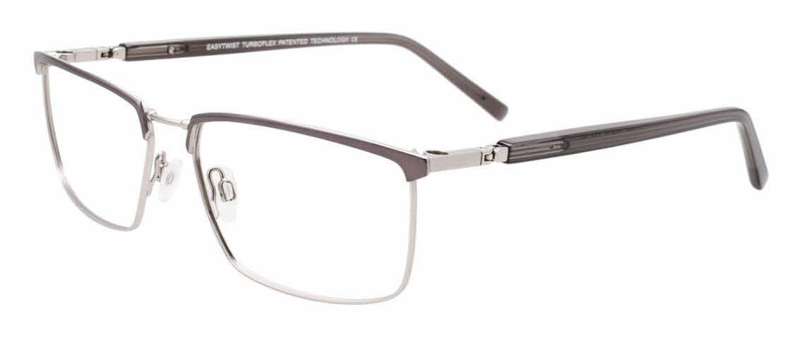 Easytwist N Clip CT270 With Magnetic Clip-On Lens Men's Eyeglasses In Grey