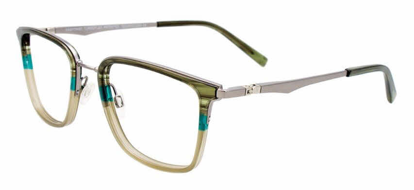 Easytwist ET9006 No Clip-On Lens Men's Eyeglasses In Green