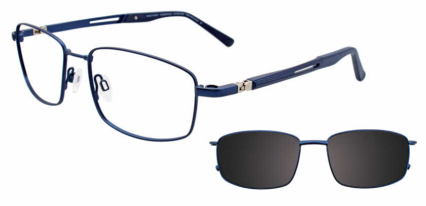 Easytwist N Clip CT238 With Magnetic Clip-On Lens Men's Eyeglasses in Blue