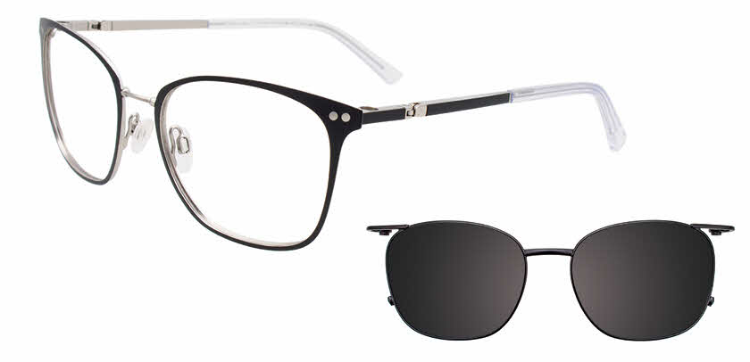 Easytwist N Clip CT267 With Magnetic Clip-On Lens Men's Eyeglasses in Black