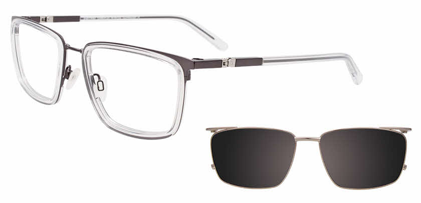 Easytwist N Clip CT272 With Magnetic Clip-On Lens Mens Eyeglasses in Clear 186$
