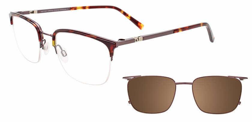 Easytwist N Clip CT276 With Magnetic Clip-On Lens Men's Eyeglasses in Tortoise