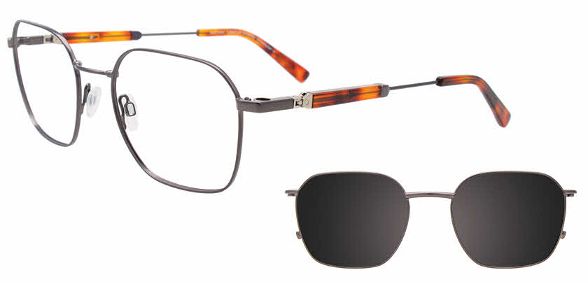 Easytwist N Clip CT283 with Magnetic Clip On Lens Men's Eyeglasses in Gunmetal