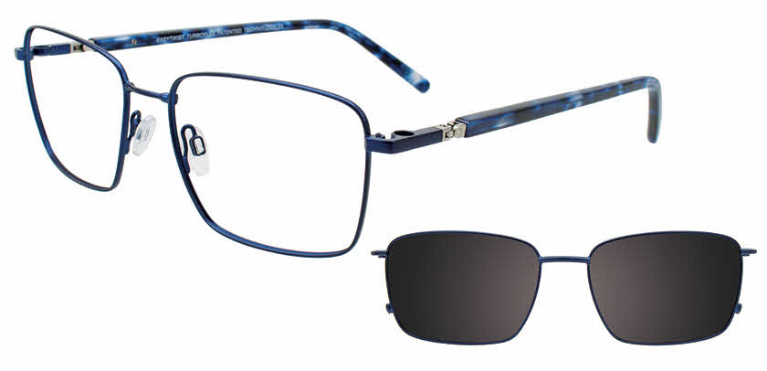 Easytwist N Clip CT286 with Magnetic Clip On Lens Mens Eyeglasses in Blue 186$